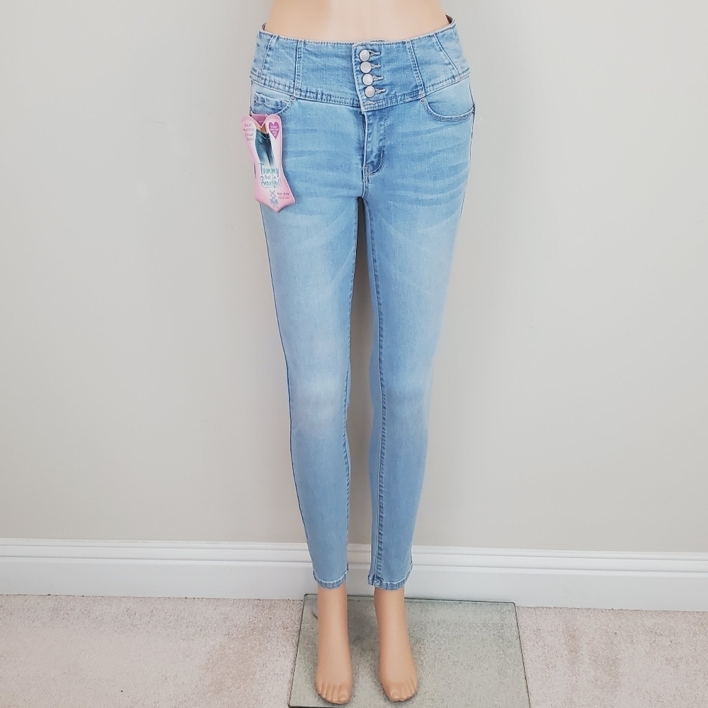 Wax Jeans High Waisted Corset Ankle Skinny Jeans Pants